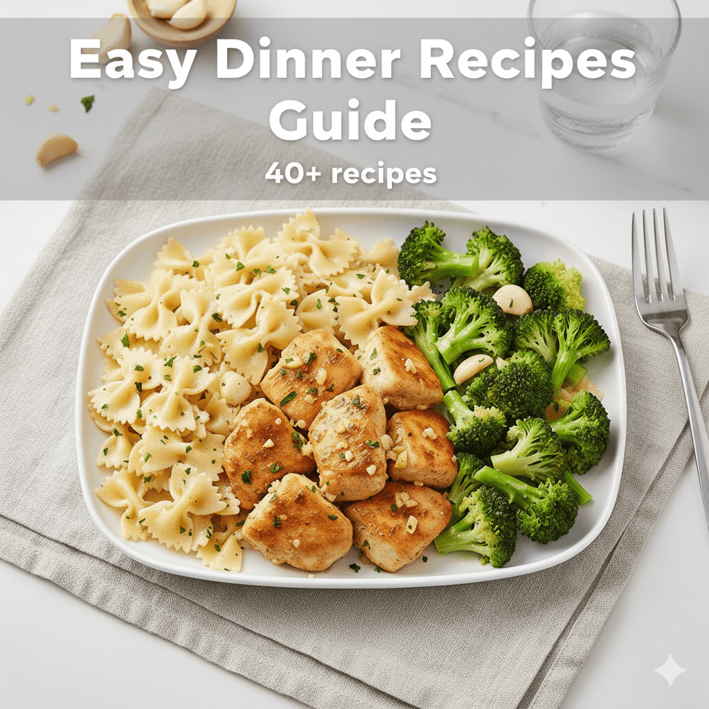 “easy dinner recipes – garlic butter chicken pasta